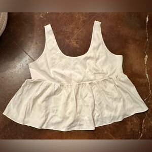 Anthropologie endless rose linen sleeveless blouse